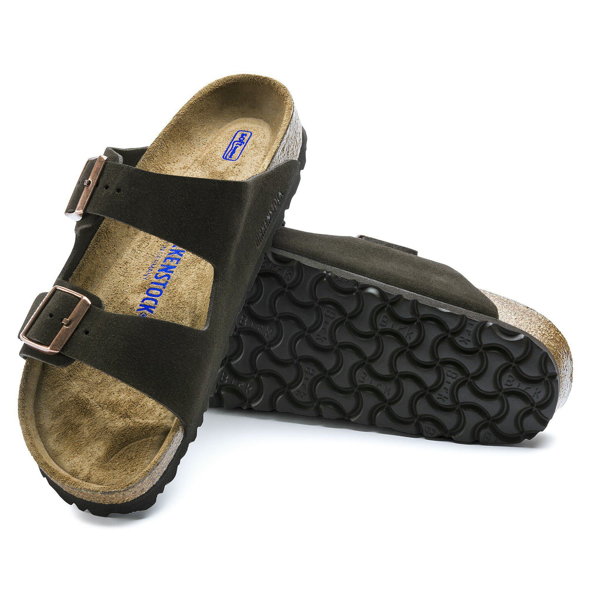 Arizona Soft Footbed Suede Leather in Color Mocha | Birkenstock