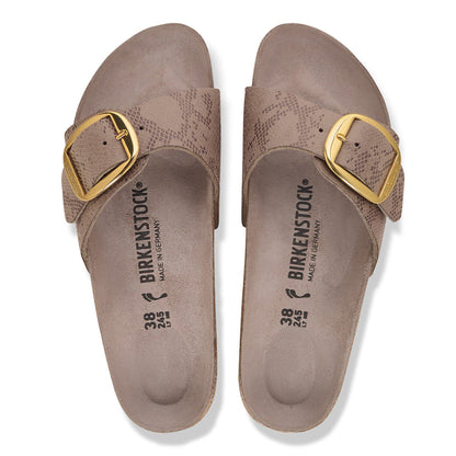 Madrid Big Buckle Synthetics in Color Python Gray Taupe | Birkenstock