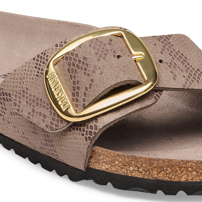Madrid Big Buckle Synthetics in Color Python Gray Taupe | Birkenstock