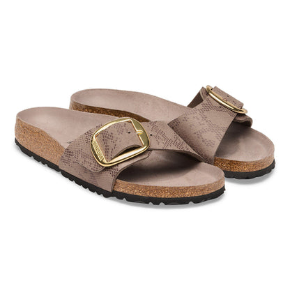 Madrid Big Buckle Synthetics in Color Python Gray Taupe | Birkenstock