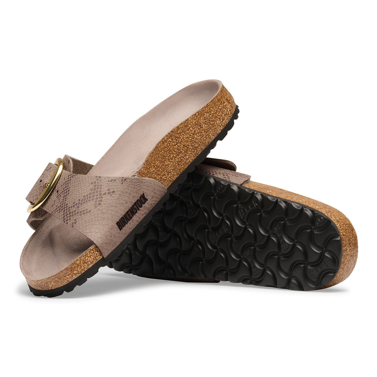 Madrid Big Buckle Synthetics in Color Python Gray Taupe | Birkenstock