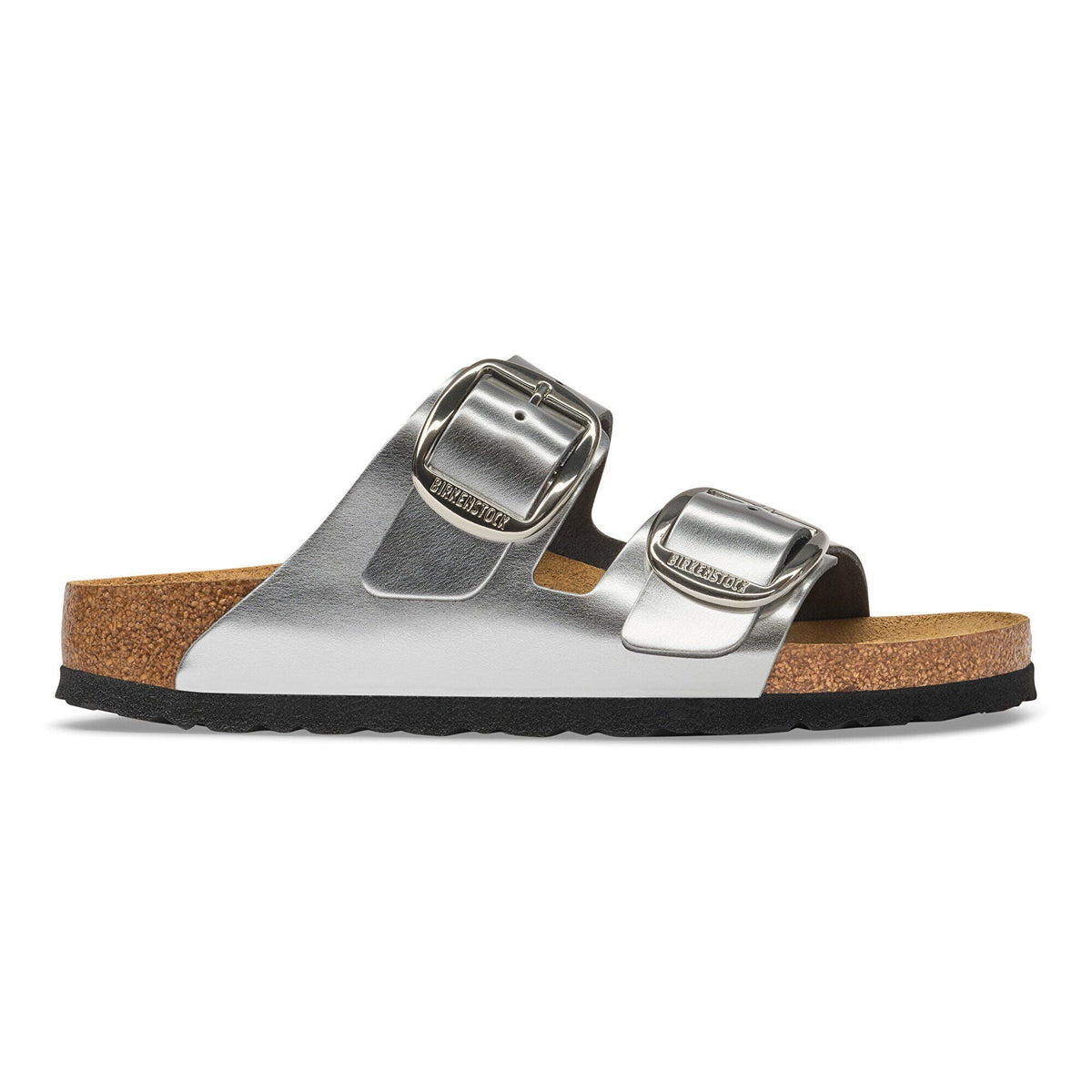 Arizona Big Buckle Leather in Color Metallic Silver | Birkenstock