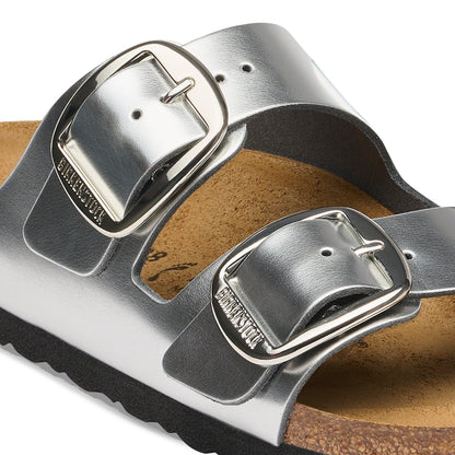 Arizona Big Buckle Leather in Color Metallic Silver | Birkenstock