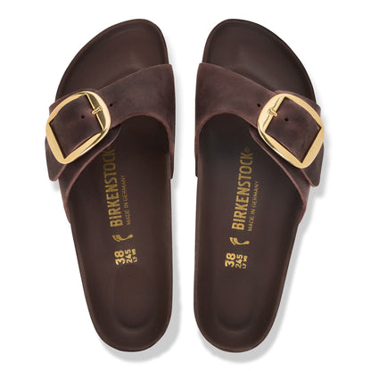 Madrid Big Buckle Oiled Leather in Color Habana | Birkenstock