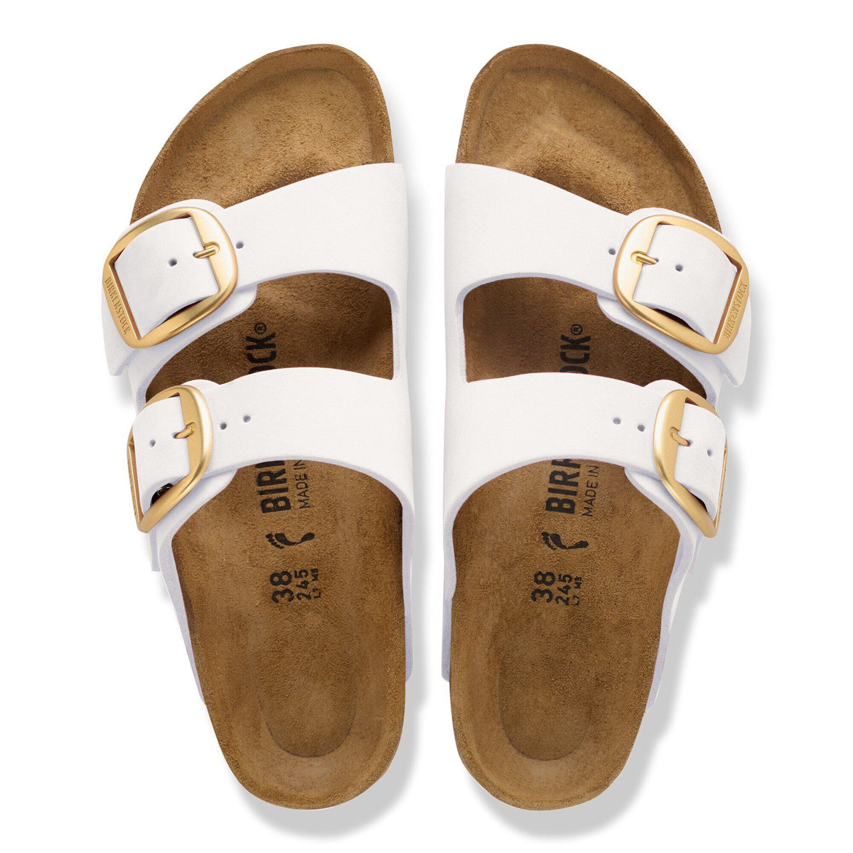 Arizona Big Buckle Nubuck Leather in Color Antique White | Birkenstock