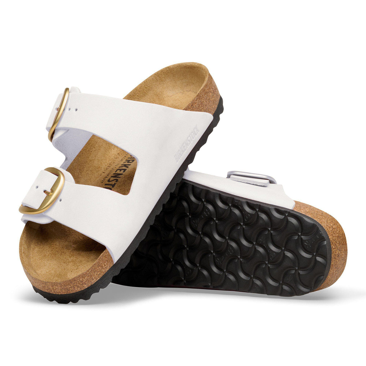 Arizona Big Buckle Nubuck Leather in Color Antique White | Birkenstock