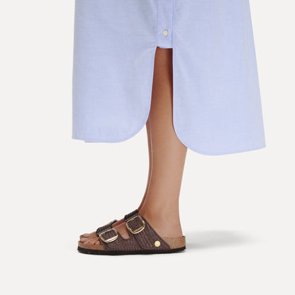 Arizona Big Buckle Textile in Color Raffia Carafe | Birkenstock