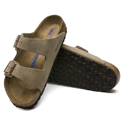 Arizona Soft Footbed Suede Leather in Color Taupe | Birkenstock