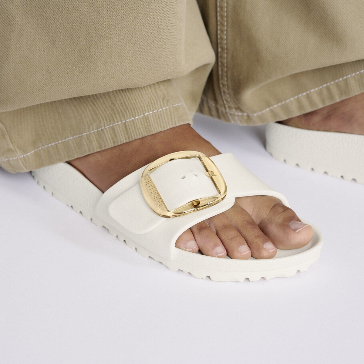 Madrid Big Buckle EVA in Color Eggshell | Birkenstock
