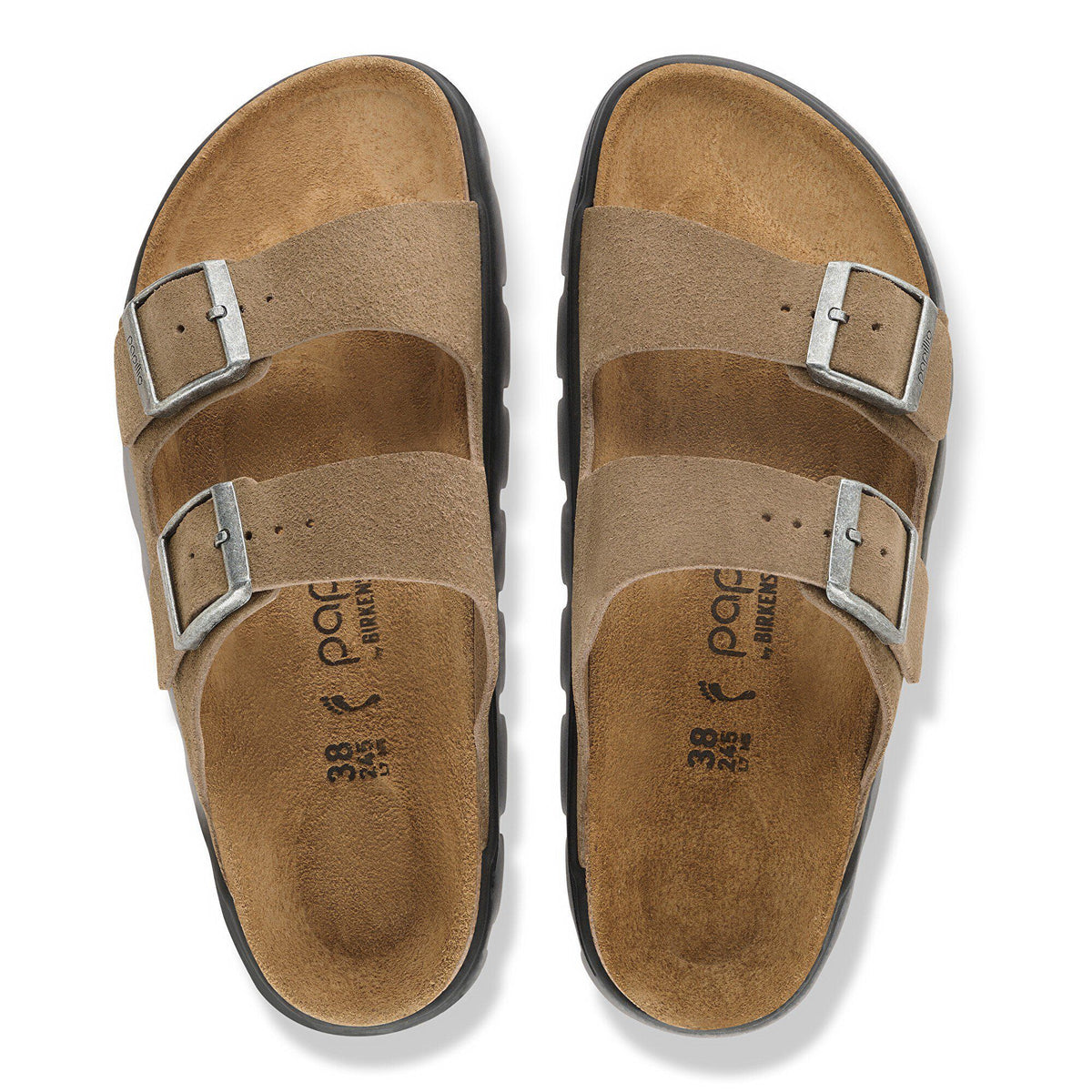 Arizona Chunky Suede Leather in Color Gray Taupe | Birkenstock