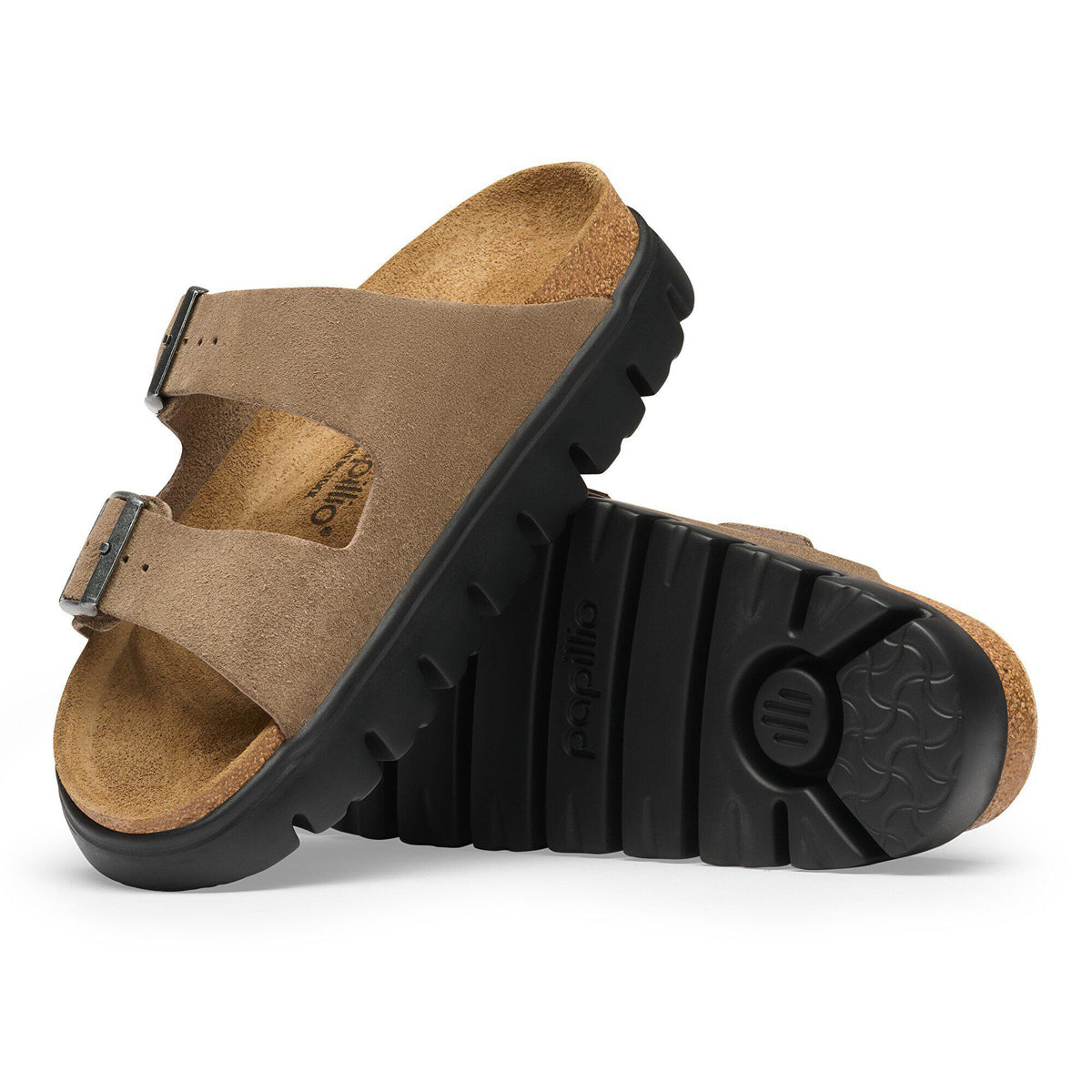 Arizona Chunky Suede Leather in Color Gray Taupe | Birkenstock