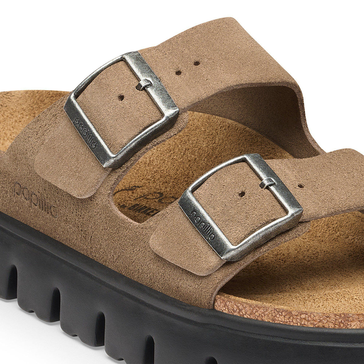 Arizona Chunky Suede Leather in Color Gray Taupe | Birkenstock