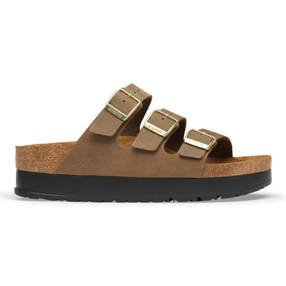 Florida Flex Platform Nubuck Leather in Color Dark Tea | Birkenstock