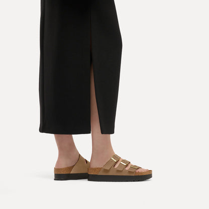 Florida Flex Platform Nubuck Leather in Color Dark Tea | Birkenstock