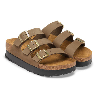 Florida Flex Platform Nubuck Leather in Color Dark Tea | Birkenstock