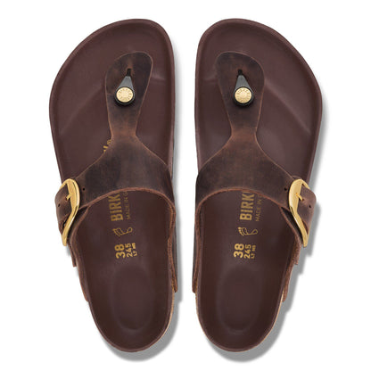 Gizeh Big Buckle Oiled Leather in Color Habana | Birkenstock