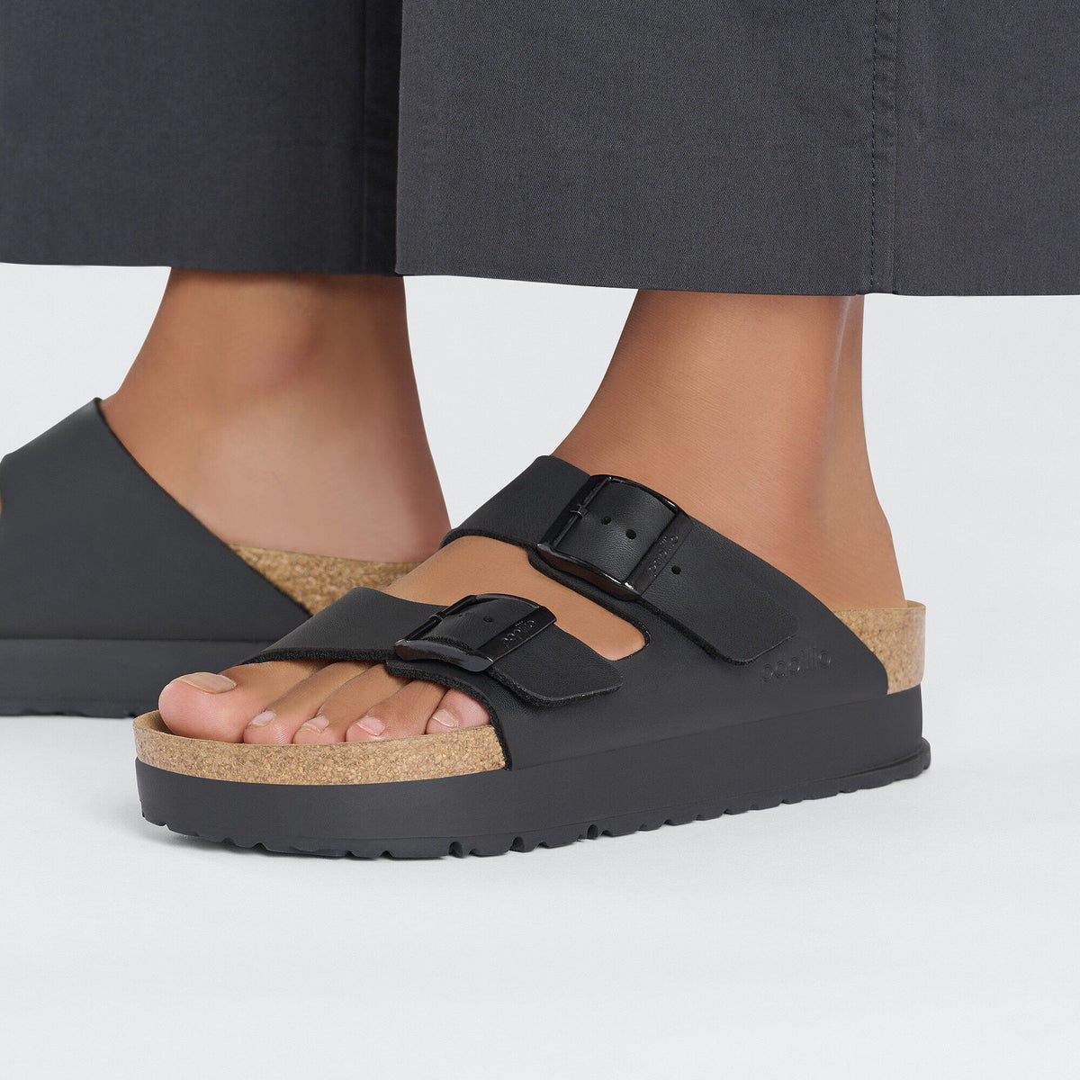 Arizona Flex Platform Birko-Flor in Color Black | Birkenstock