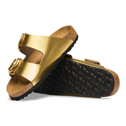 Arizona Big Buckle Leather in Color Metallic Gold | Birkenstock
