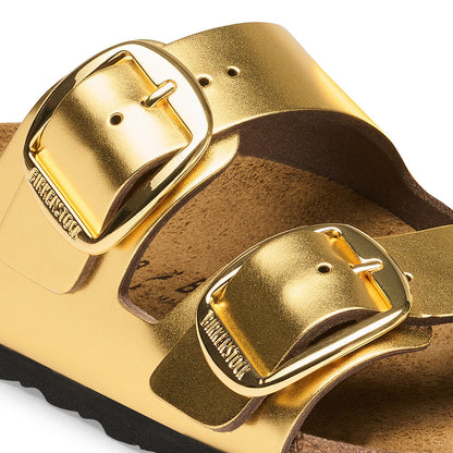 Arizona Big Buckle Leather in Color Metallic Gold | Birkenstock