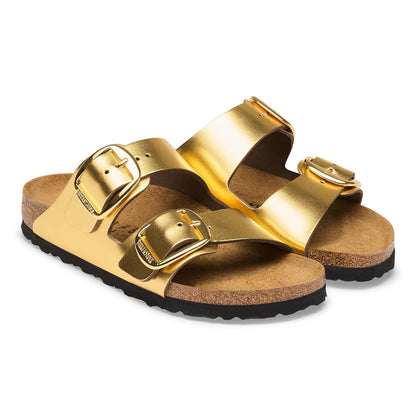 Arizona Big Buckle Leather in Color Metallic Gold | Birkenstock