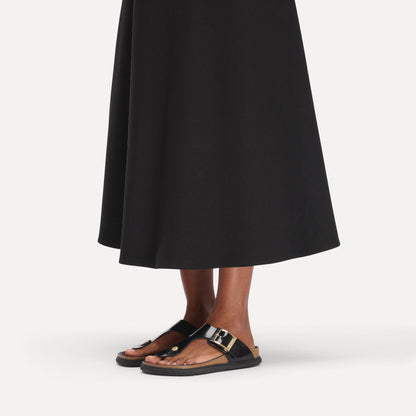 Gizeh Droplet Buckle Natural Leather Patent in Color High Shine Black | Birkenstock