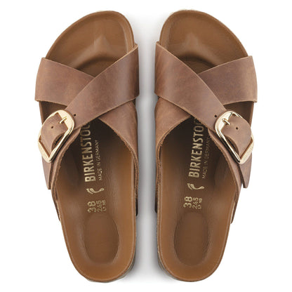 Siena Big Buckle Oiled Leather in Color Cognac | Birkenstock