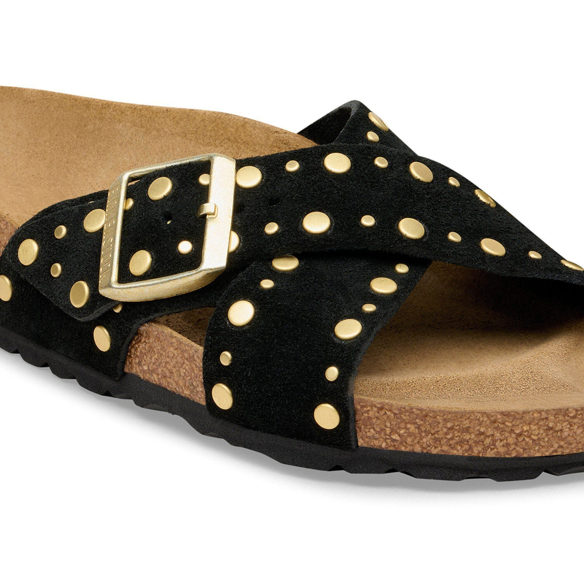 Siena Rivet Suede Leather in Color Black | Birkenstock