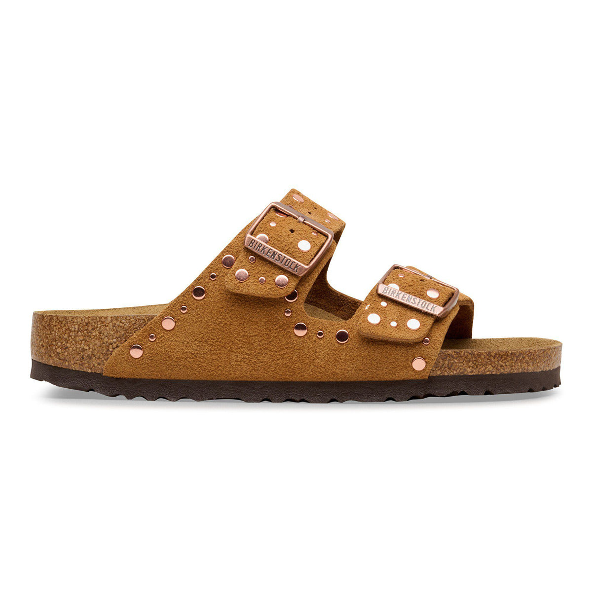 Arizona Rivets Suede Leather in Color Mink | Birkenstock