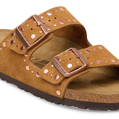 Arizona Rivets Suede Leather in Color Mink | Birkenstock