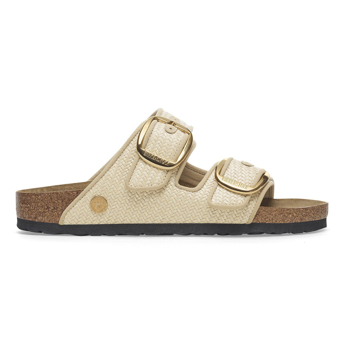 Arizona Big Buckle Textile in Color Raffia Naturale | Birkenstock