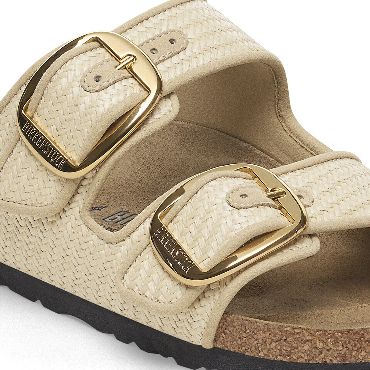 Arizona Big Buckle Textile in Color Raffia Naturale | Birkenstock