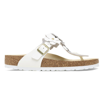 Gizeh Flowers Leather in Color White | Birkenstock