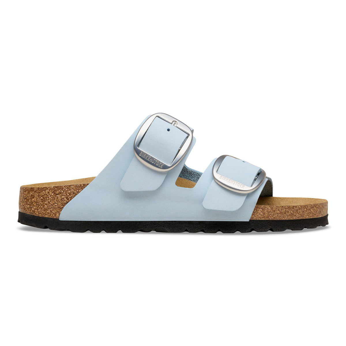Arizona Big Buckle Nubuck Leather in Color Baby Blue | Birkenstock