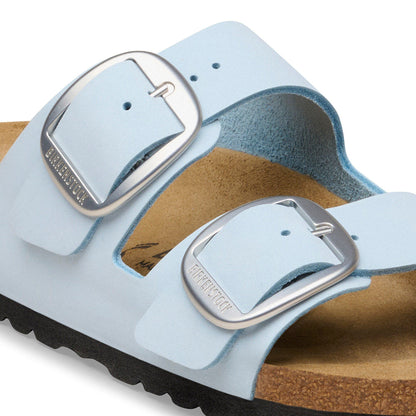 Arizona Big Buckle Nubuck Leather in Color Baby Blue | Birkenstock