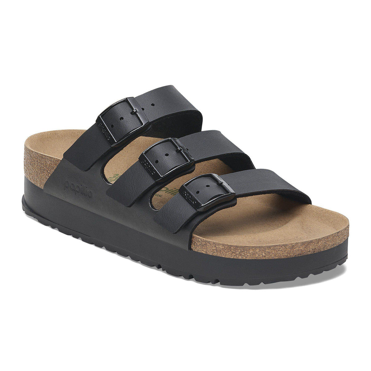 Florida Vegan Flex Platform Birko-Flor in Color Black | Birkenstock