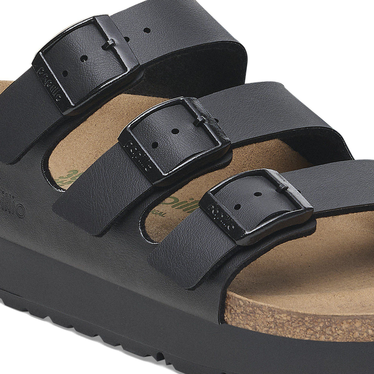 Florida Vegan Flex Platform Birko-Flor in Color Black | Birkenstock