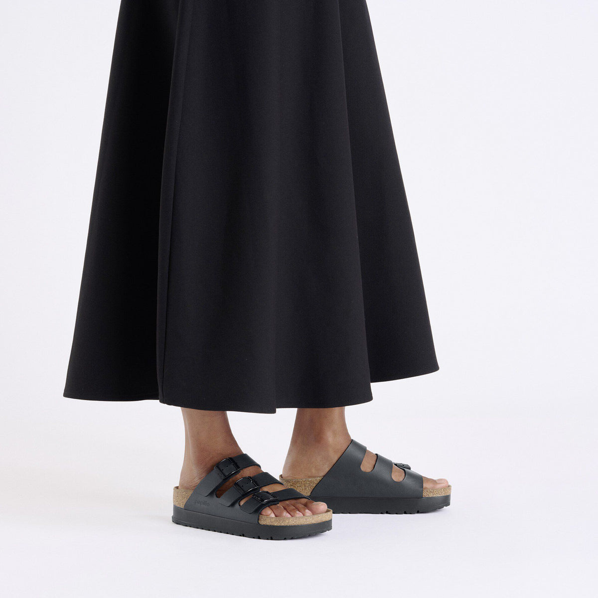 Florida Vegan Flex Platform Birko-Flor in Color Black | Birkenstock