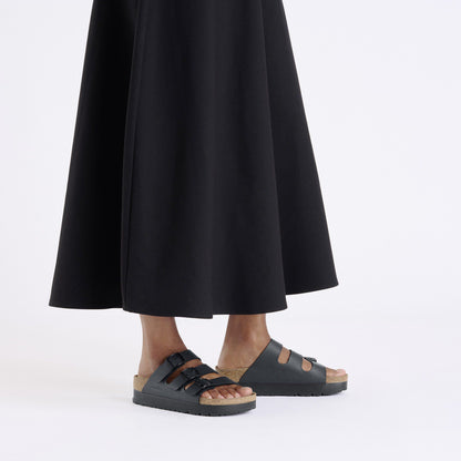 Florida Vegan Flex Platform Birko-Flor in Color Black | Birkenstock