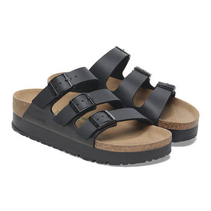 Florida Vegan Flex Platform Birko-Flor in Color Black | Birkenstock