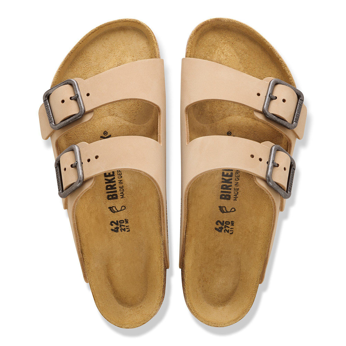 Arizona Wire Buckle Nubuck Leather in Color Sandcastle | Birkenstock