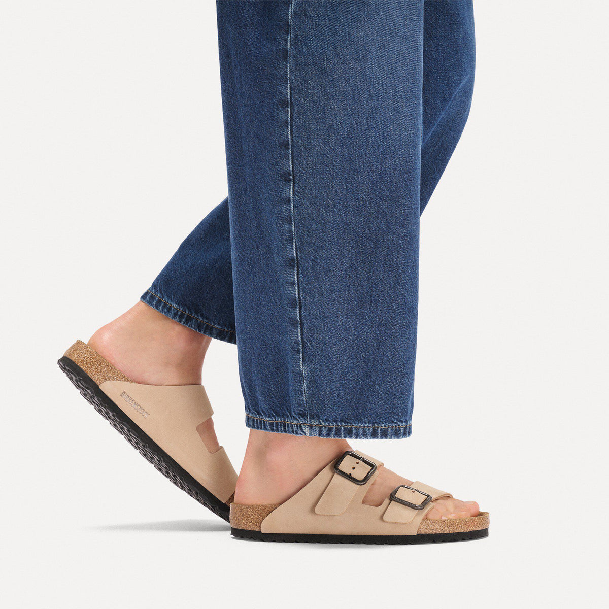 Arizona Wire Buckle Nubuck Leather in Color Sandcastle | Birkenstock