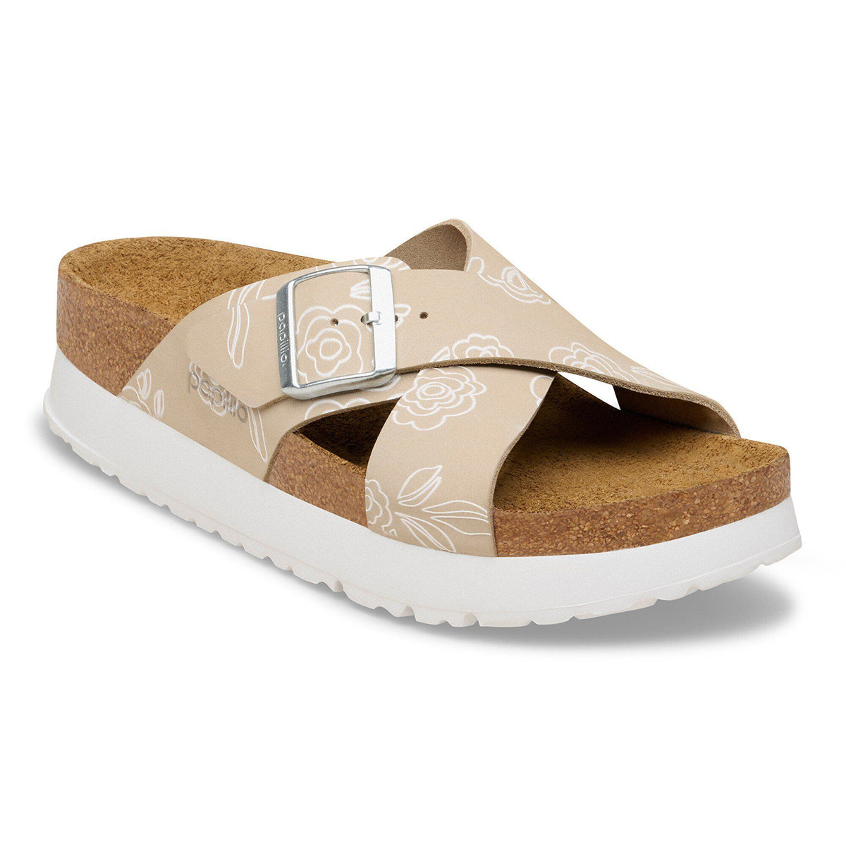 Siena Flex Platform Nubuck Leather in Color Oyster Flower | Birkenstock