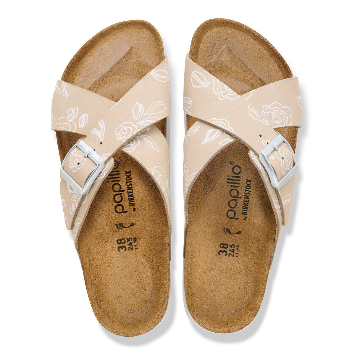 Siena Flex Platform Nubuck Leather in Color Oyster Flower | Birkenstock