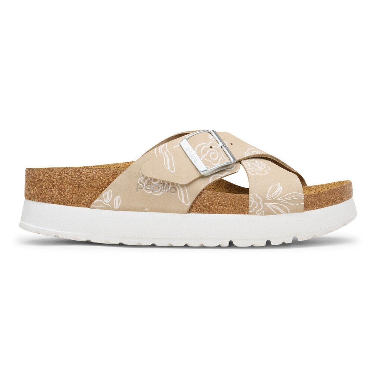 Siena Flex Platform Nubuck Leather in Color Oyster Flower | Birkenstock