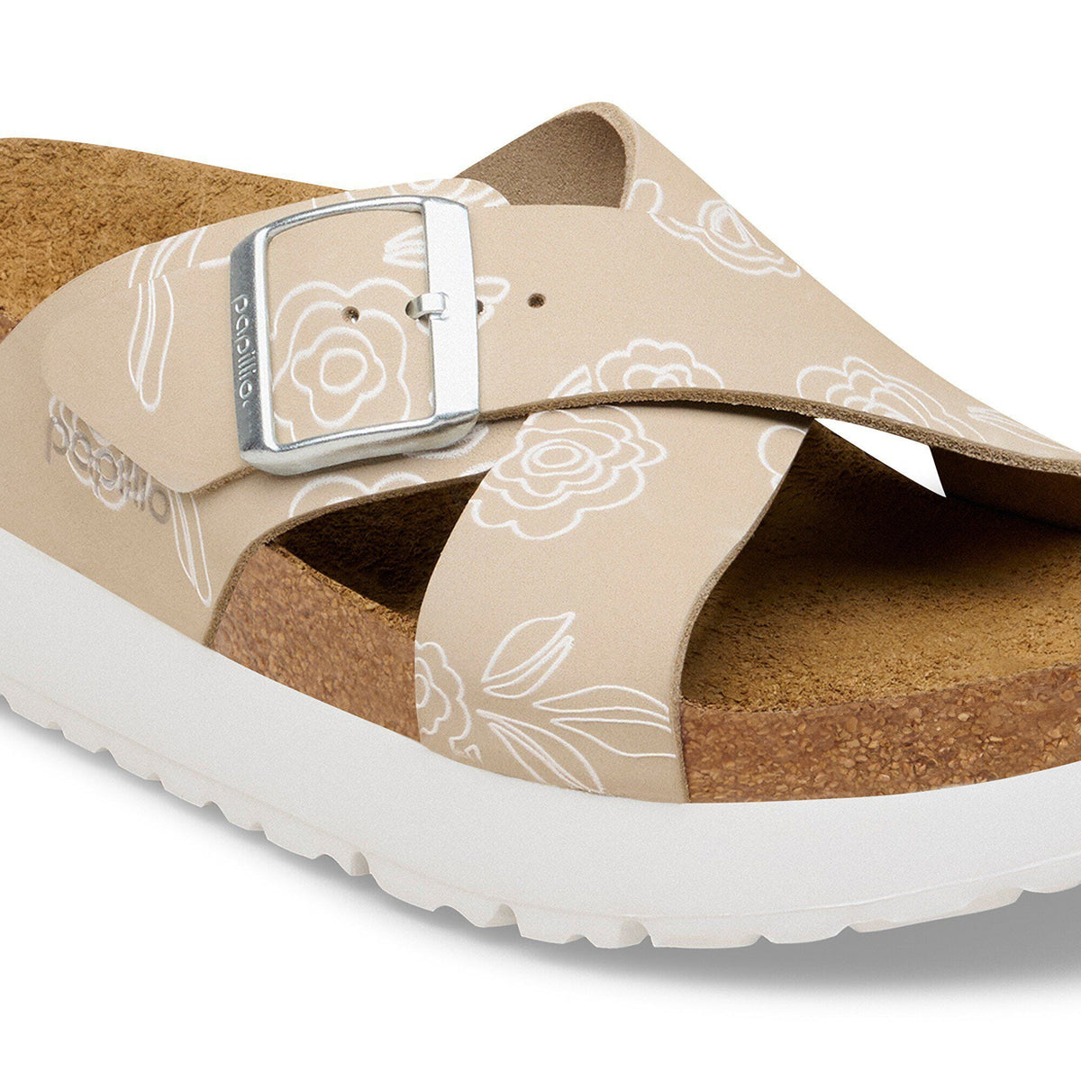 Siena Flex Platform Nubuck Leather in Color Oyster Flower | Birkenstock