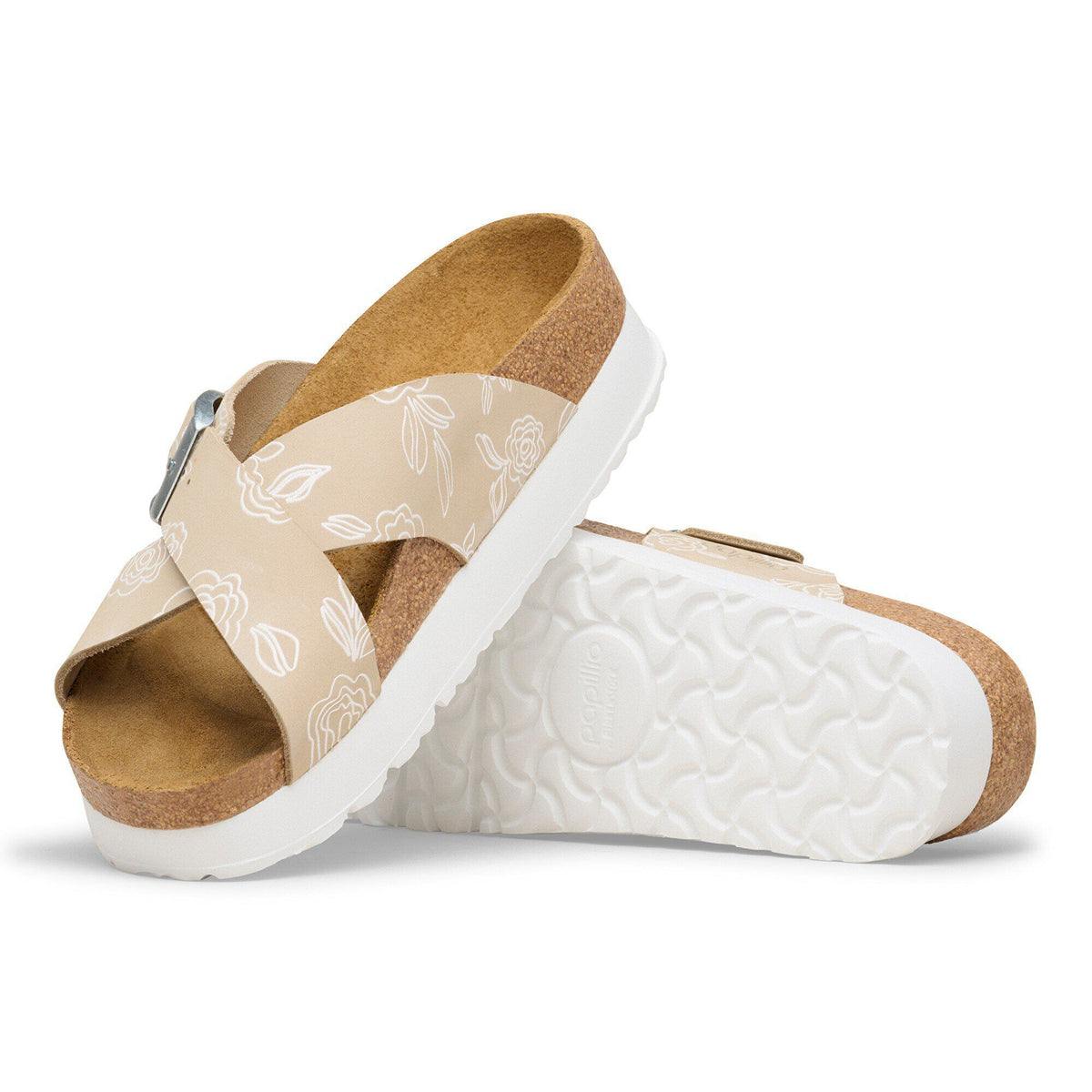 Siena Flex Platform Nubuck Leather in Color Oyster Flower | Birkenstock