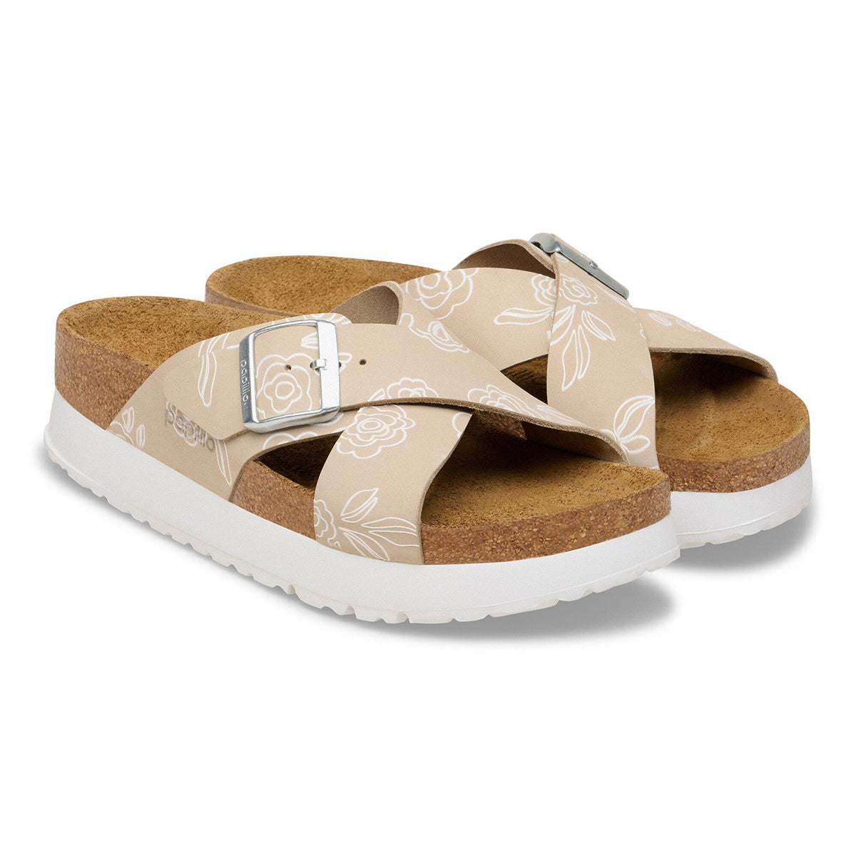 Siena Flex Platform Nubuck Leather in Color Oyster Flower | Birkenstock