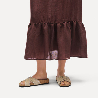 Siena Rivet Suede Leather in Color Taupe | Birkenstock