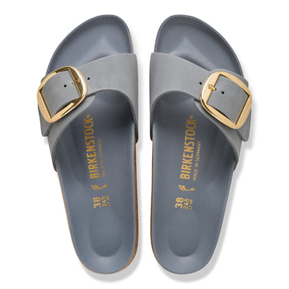 Madrid Big Buckle Oiled Leather in Color Basalt Gray | Birkenstock