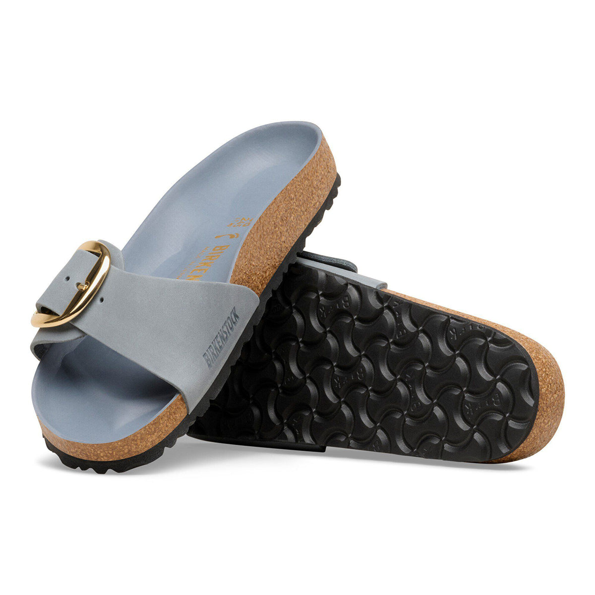 Madrid Big Buckle Oiled Leather in Color Basalt Gray | Birkenstock